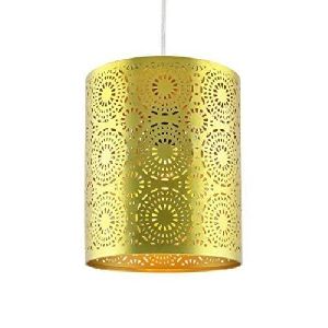 Brass Filigree Hanging Moroccan Ceiling Lamp