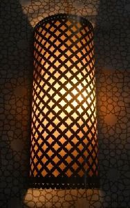 Handcrafted Moroccan Brass Wall Lamp