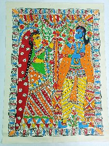 Madhubani Art Ram Sita painting image