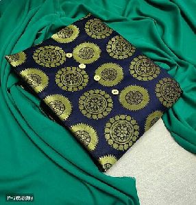 fancy banarasi silk dress material