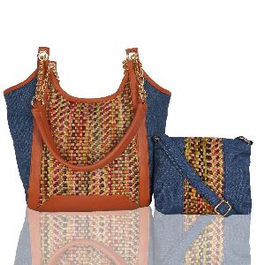 SENTINEL Charming &amp;amp; Beautiful Denim Handbag with sling pouch