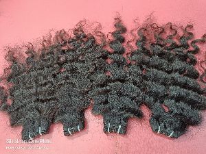 Deep Curly human hair bundle double weft extensions