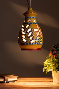 eco friendly river clay hanging lamp