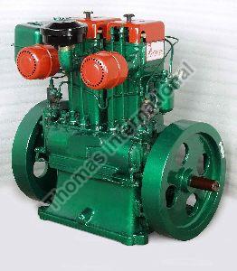 lister type double cylinder diesel engine