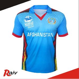 Blue Polyester Cricket Printed Sports T Shirt at Rs 250/piece in Jalandhar