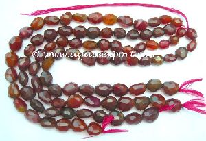 Ruby Calcedony Onyx Faceted Nugget