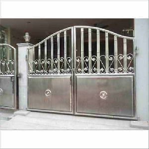 Silver Stainless Steel Gate