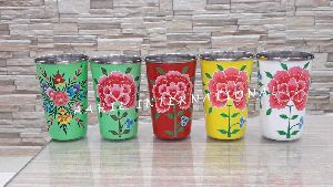 hand painted tumbler