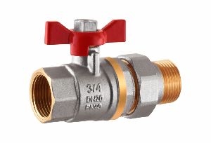 3/4&amp;quot; Brass Ball Butterfly Valve With Union Extension