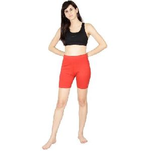 Ladies Red Cycling Shorts