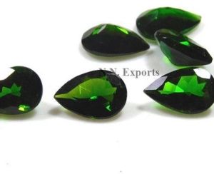 Natural Chrome Diopside Faceted Pear Loose Gemstones