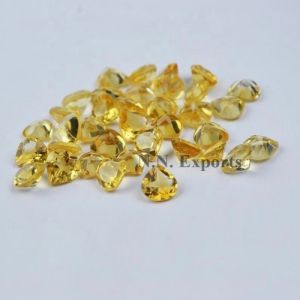 Natural Citrine Faceted Heart Loose Gemstones