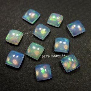 Natural Ethiopian Opal Square Cabochons Gemstones