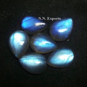 Natural Labradorite Pear Cabochons Loose Gemstones