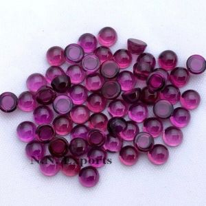 Natural Rhodolite Garnet Round Cabochons Gemstones, For Jewellery Use