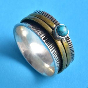 Moonstone Hammer Spinner Divine Ring