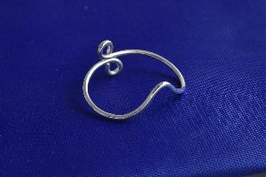 Silver Adjustable Swirl Rosette Ring