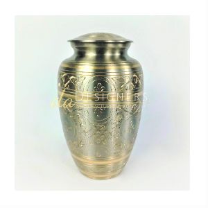 Engraved With Pewter Finish Adult Funeral Urn