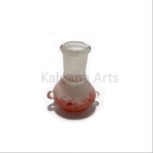 19 mm White & Red Color Frit Female Glass Bowl