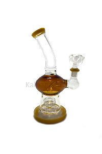 Amber Color Showerhead Percolator Water pipe with 14 mm Bowl