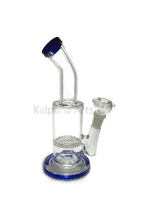 Blue color Ring Honeycomb Water Pipe with 14 mm Bowl