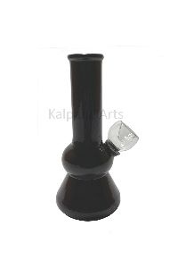 Conical Shape Black color Glass Bong with Down Stem