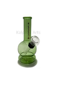 Green Color Glass Bong with Down Stem Bowl