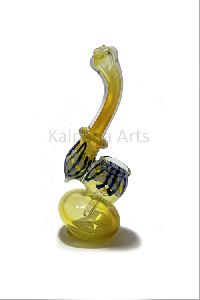 Silver Frit Inside Design Glass Smoking Bubbler Pipes