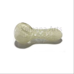 White Color Frit Glass Hand Pipe