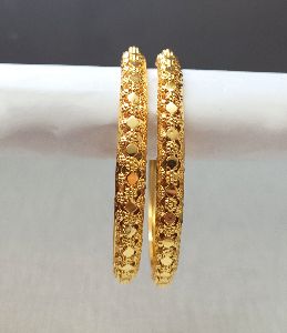 Gold Platted Love Patten Bangles