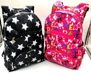 Girls Printed College Backpack Bag