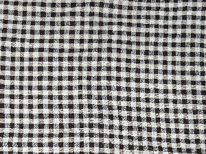 Black and White Plaid Kotpad Handloom Fabric
