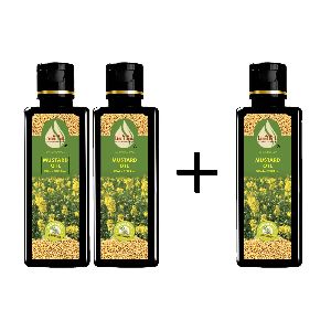 Buy 2 Get 3 Pure Cold Pressed Mustard Oil (Pack of 3)-100ml