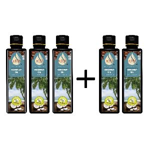 Buy 3 Get 5 Pure Cold Pressed Coconut Oil (Pack of 5)-200ml