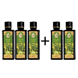Buy 3 Get 5 Pure Cold Pressed Mustard Oil (Pack of 5)-100ml
