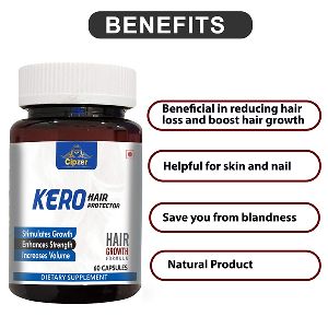 CIPZER Kero Hair Protector Capsule Prevents Hairfall And Supports Healthy Growth Of Hair 60 Capsules