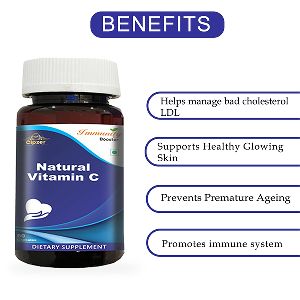 CIPZER Natural vitamin C Capsule Supports Healthy Glowing Skin 60 Capsules in a bottle