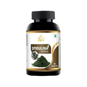CIPZER Spirulina Capsule Promotes Digestion And Nutrient Absorption 60 Capsules in a bottle