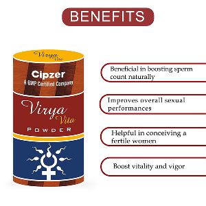 CIPZER Virya Vita Powder Helps To Improve Sperm Count,Vitality And Vigor In The Body200g in a bottle
