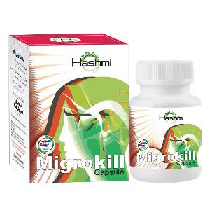 Migrokill Capsule | Benefits of Migraine Treatment Medicine 20 Capsules in a bottle