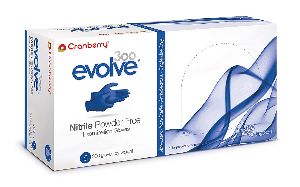 Cranberry USA CR3309case Evolve Powder Free Exam Gloves, X-Large, Nitrile, Beaded-Cuff, Blue (Pack of 3000)