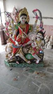 2.5 Feet Marble Durga Statue