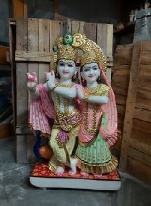 2 Feet Marble Radha Krishna Statue
