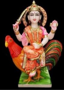 Marble Bahuchara Mata Statue, For Worship, Packaging Type : Wooden Carton Box