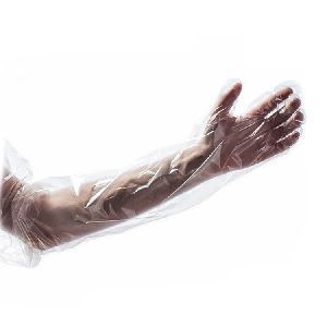 Artificial Insemination Gloves, Veterinary Disposables Gloves. A.I. Gloves. Long PE Glove, 90cm Long Glove Pack of 100 Pcs