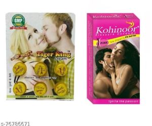 TIGER KING CREAM AND KOHINOOR PINK CONDOM 10 PCS