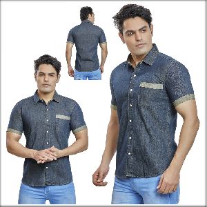 Mens Denim Shirt - Men Collor Danim Shirt Manufacturer from Gurugram