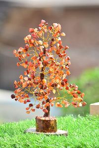 300 Beads Red Carnelian Gemstone Tree