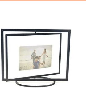 Iron base glass photo frame