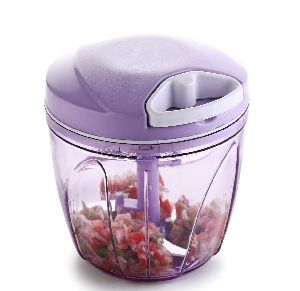 Vegetable Handy Chopper Cutter 900ml and 1000 ml 5 Stainless Steel Whisker Blade Purple